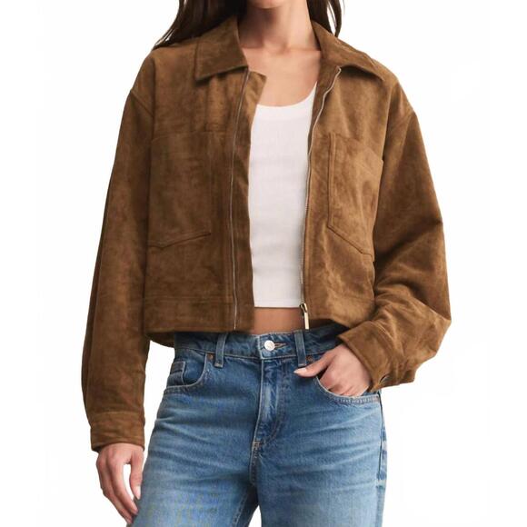 NEW Z SUPPLY heritage faux suede jacket in coconut - Picture 4 of 4